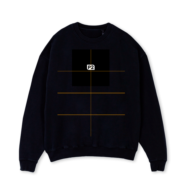 ODIE Black Oversized Crewneck Sweater.
