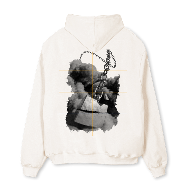 CUBE Vintage White Oversized Hoodie.