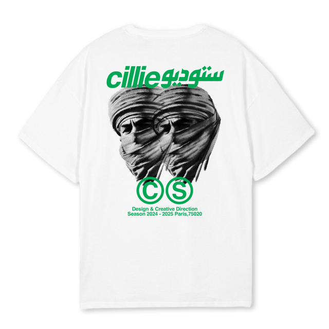 CILLIEGREEN White Oversized Tee.