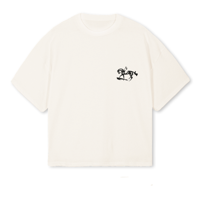 TSHIRTCHEVAL Vintage White Oversized Boxy Tee.