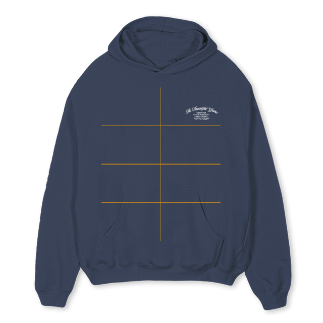 ARTT OF FOOTBALL Navy Blue Oversized Hoodie.