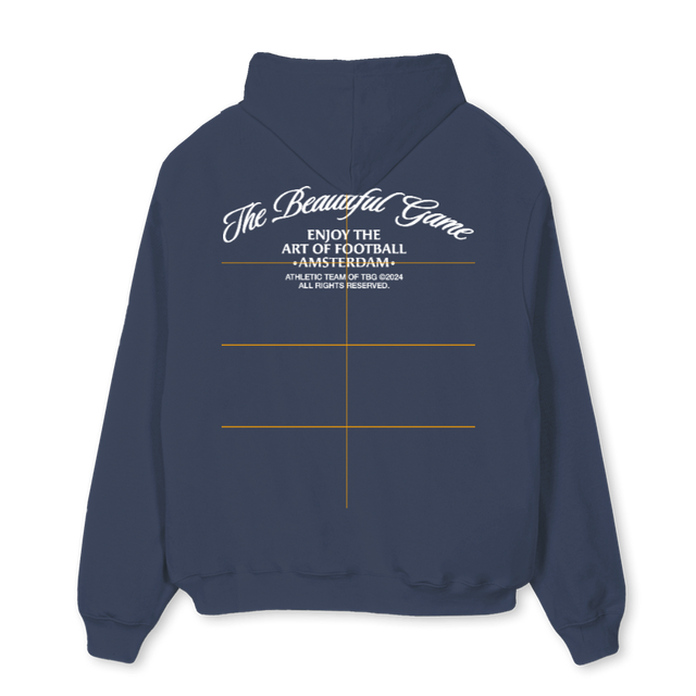 ARTT OF FOOTBALL Navy Blue Oversized Hoodie.