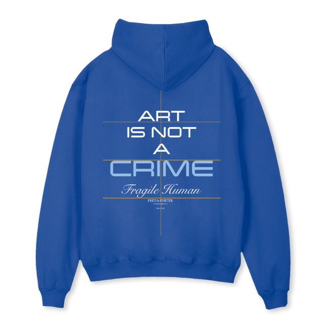 ARTCRIME Cobalt Blue Oversized Hoodie.