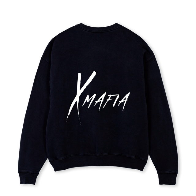 CRWNECK UPDATED Black Oversized Crewneck Sweater.