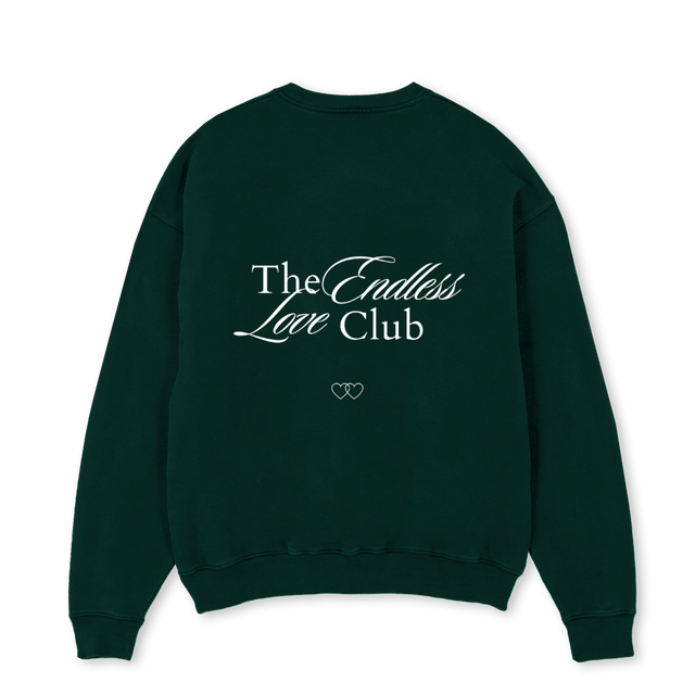 ENDLESSLOVEVERDE Wild Green Oversized Crewneck Sweater.