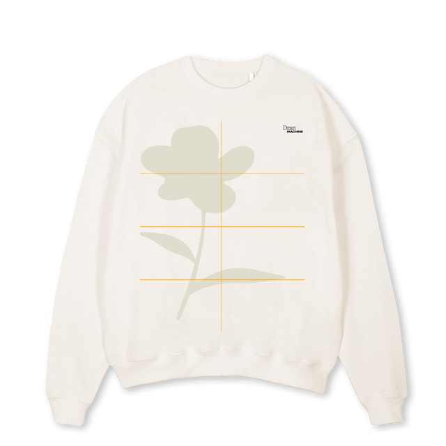 WHITELUMACREW Vintage White Oversized Crewneck Sweater.