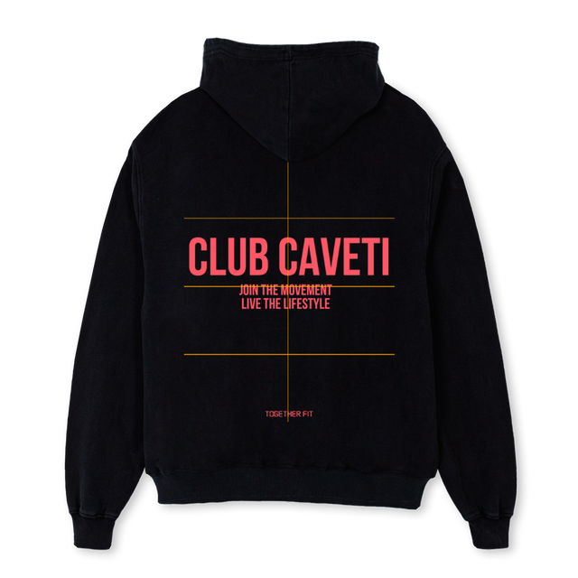 CAVETIHOODIE Black Oversized Hoodie.