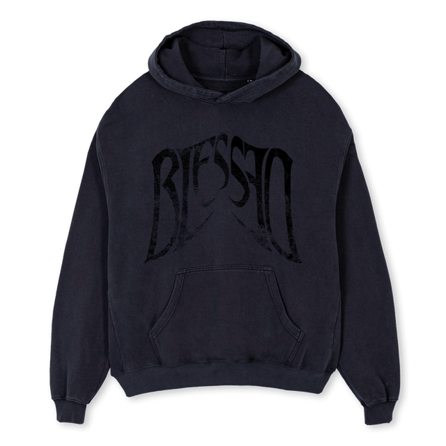 OCCHI DUE Vintage Black Oversized Hoodie.