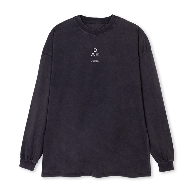 DCR LONGSLEEVES Vintage Black Oversized LS Tee.