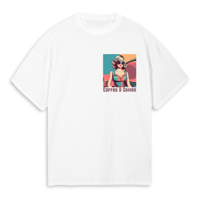 BEACHLADYTWO White Oversized Tee.