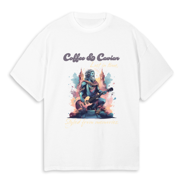 GUITARCASTLEGUY White Oversized Tee.