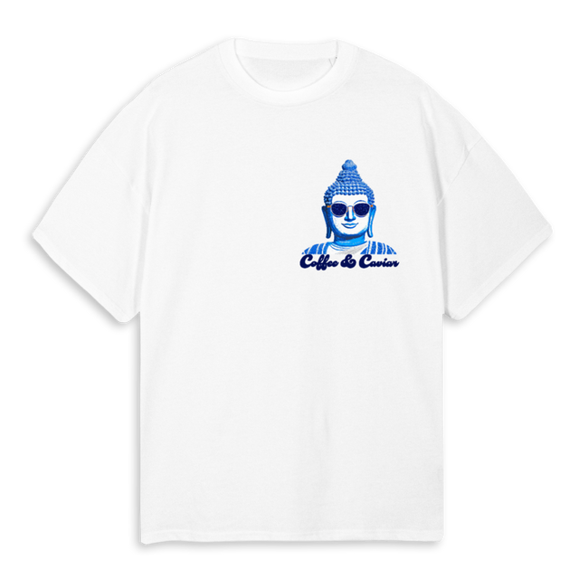 BUDDHABLUE White Oversized Tee.