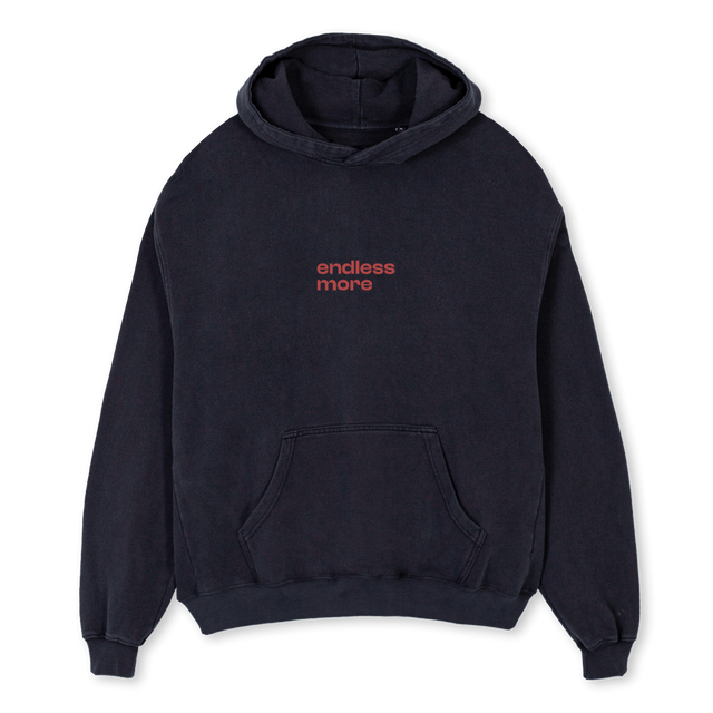 ENDLESSWINTBLKL Vintage Black Oversized Hoodie.