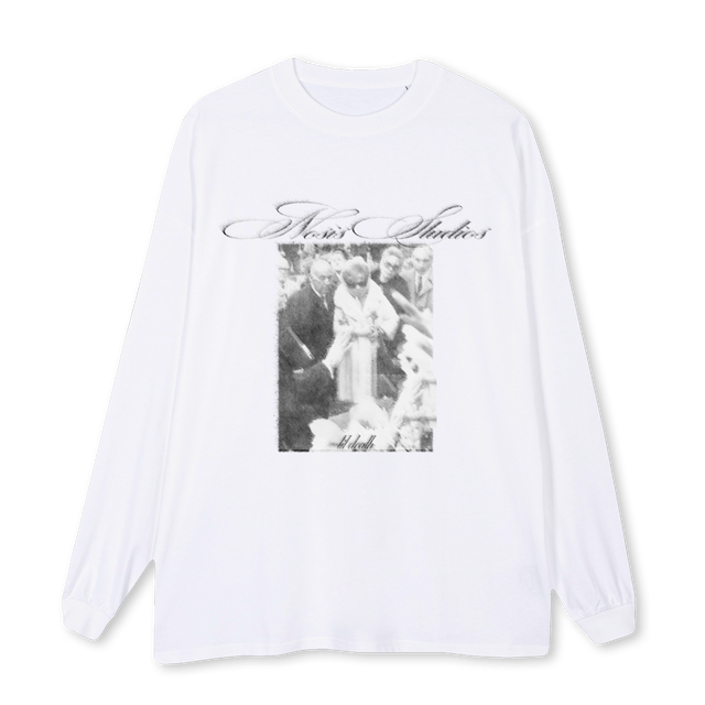 TILDEATH White Oversized LS Tee.