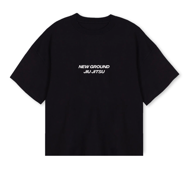 NGJJAT Black Oversized Boxy Tee.