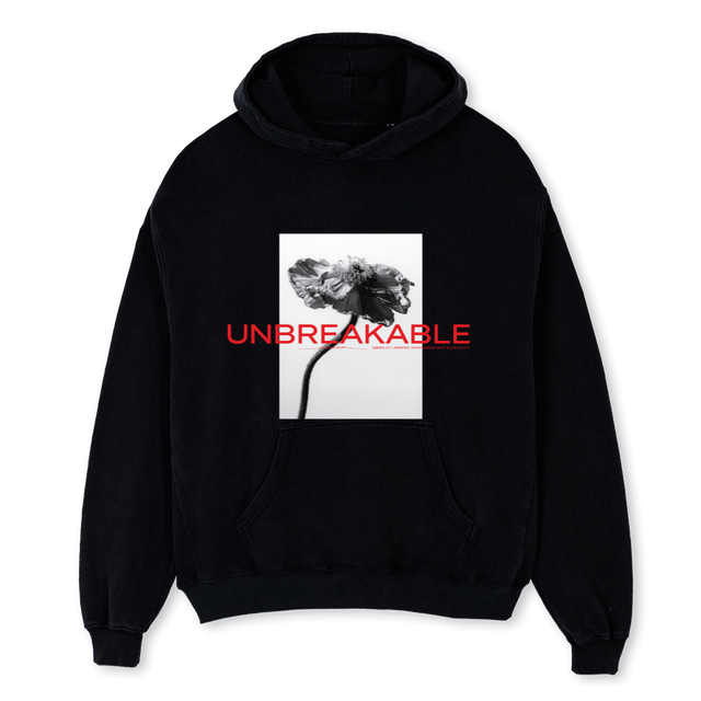 UNBREAKABLE Black Oversized Hoodie.