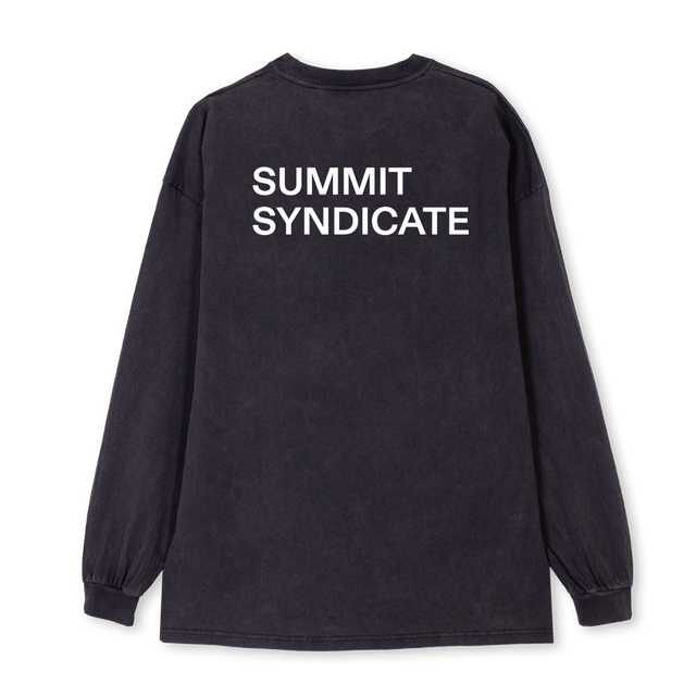 SAMPL Vintage Black Oversized LS Tee.