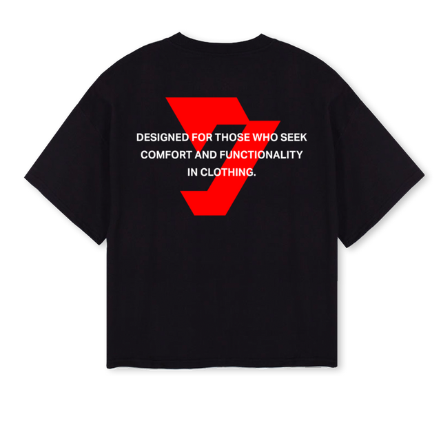 VARTALLLI CLASSICS Black Oversized Boxy Tee.