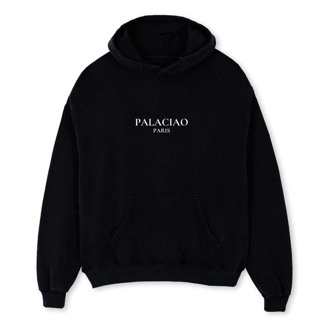 PALACIAOPULL BLANC Black Oversized Hoodie.