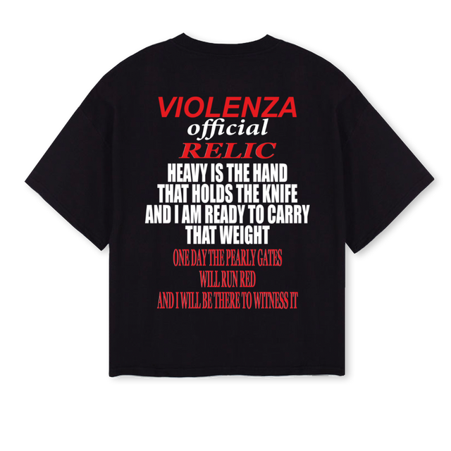 NIGHTSTALKER Black Oversized Boxy Tee.