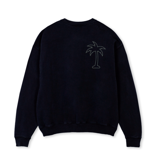 KEZ SWEA Black Oversized Crewneck Sweater.