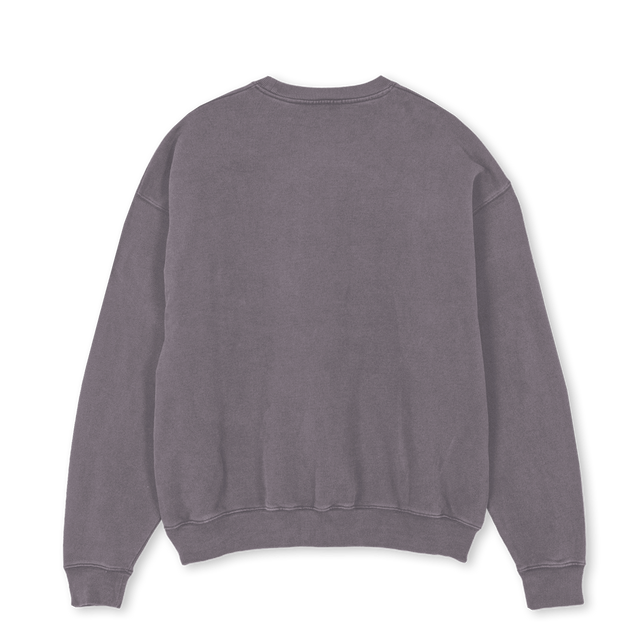 PLSHEAVENCREW Pigment Grey Oversized Crewneck Sweater.