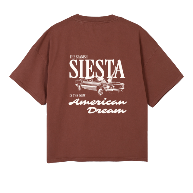 AMERICANBROWNTSHIRT Vintage Brown Oversized Boxy Tee.