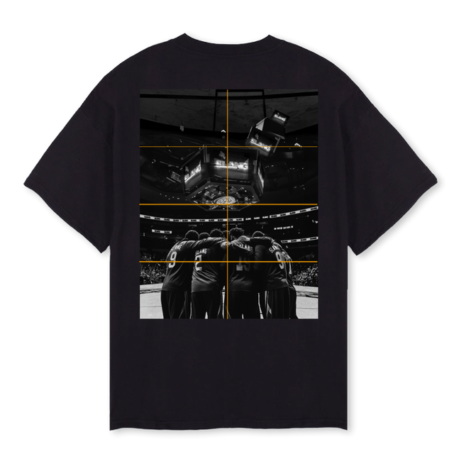SLANG HUDDLEXL Black Oversized Tee.