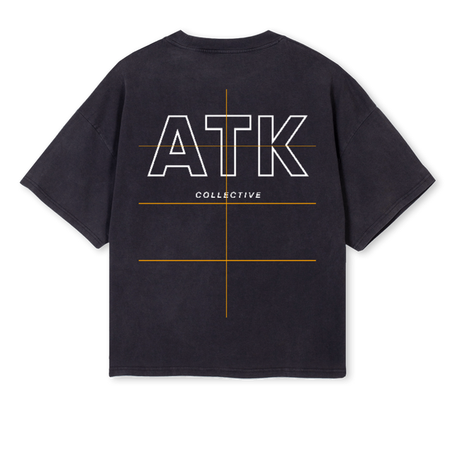 TBOXYMENVINTAGEBLACK Vintage Black Oversized Boxy Tee.