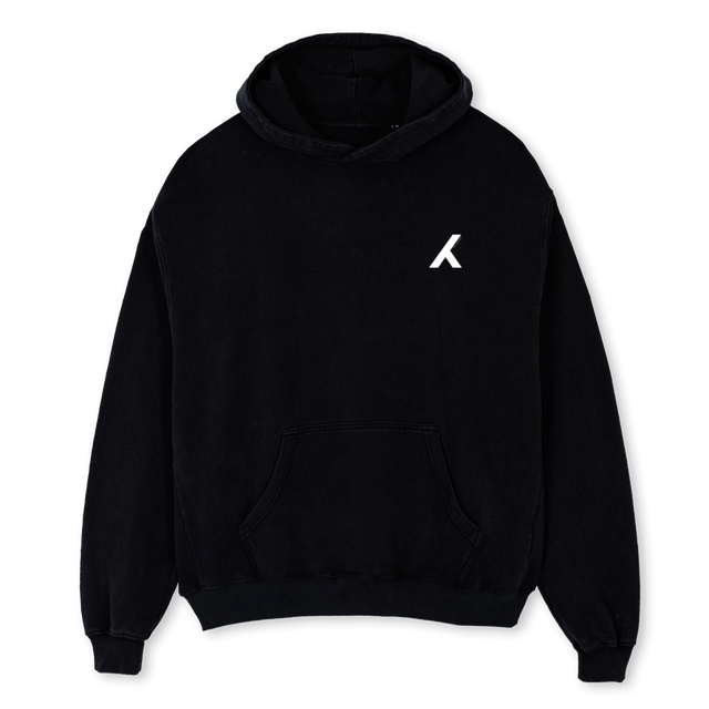 HOODIEBLACKMEN Black Oversized Hoodie.