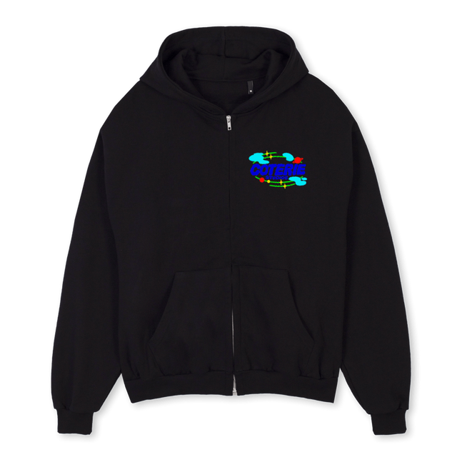 CSWB Black Oversized Zipped Hoodie.