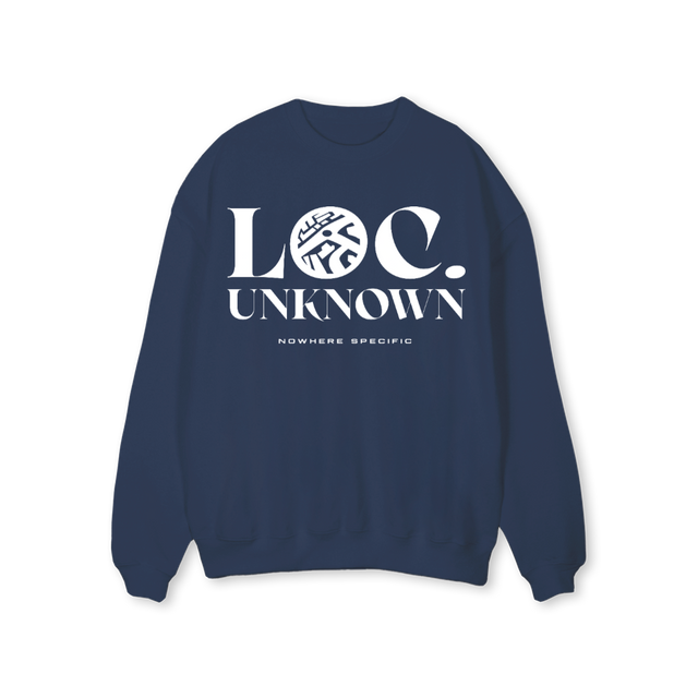 REVERSELOCUNKR Navy Blue Regular Crewneck Sweater.