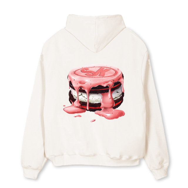 SKCOOKIESHOODIEBRG Vintage White Oversized Hoodie.