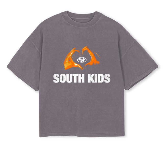 WYBTEE Pigment Grey Oversized Boxy Tee.
