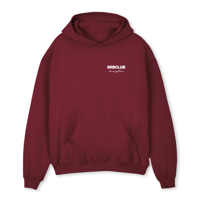 STREETHOODIE Burgundy Oversized Hoodie.