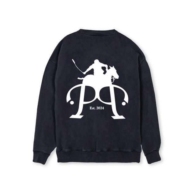 POLO_1 Vintage Black Regular Crewneck Sweater.