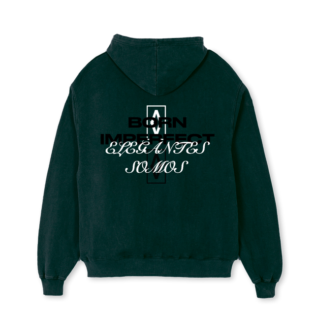 BORNIMPERFECT Wild Green Oversized Hoodie.