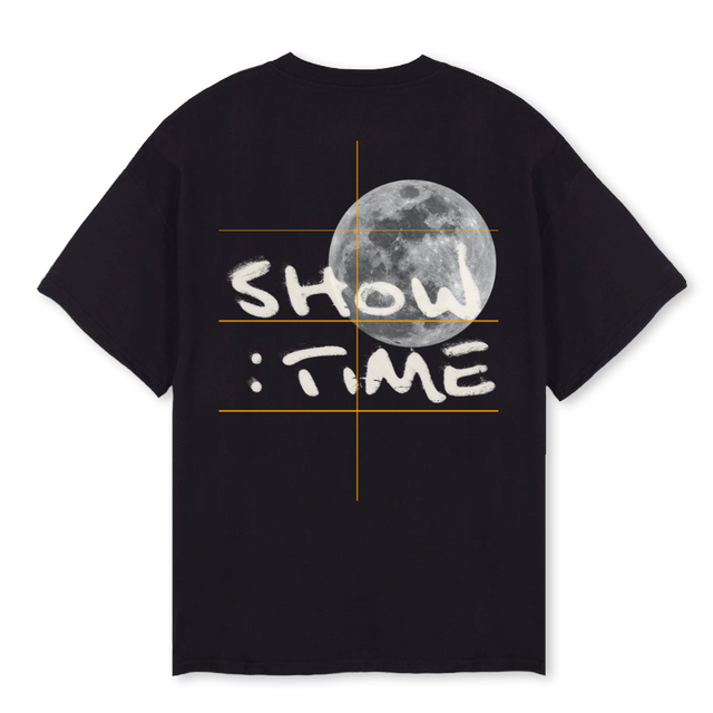 MOONSHOT Black Oversized Tee.
