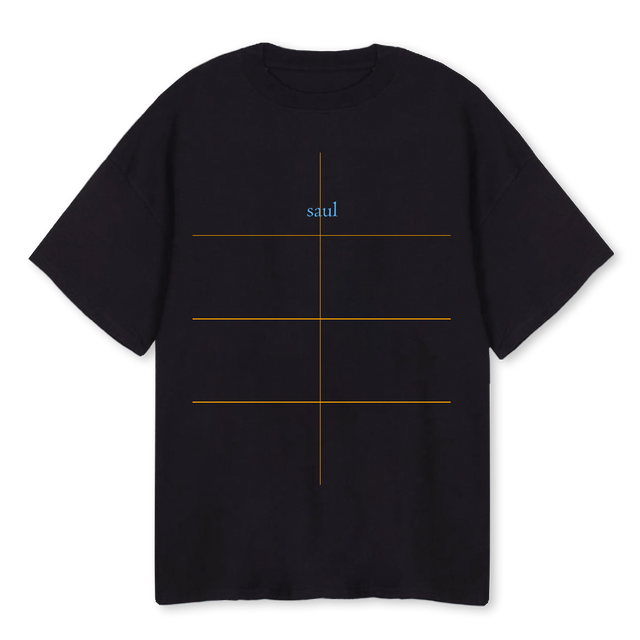 BUTTERFLYB Black Oversized Tee.