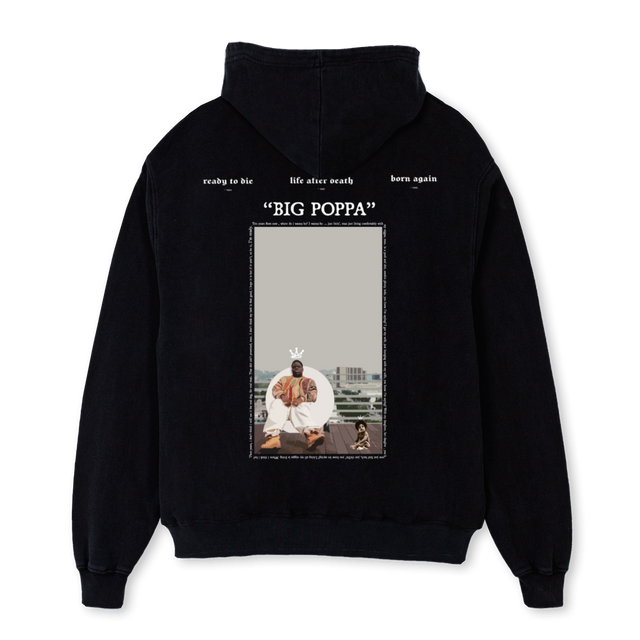BIG POPPA Black Oversized Hoodie.