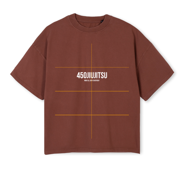 NGADEDB Vintage Brown Oversized Boxy Tee.