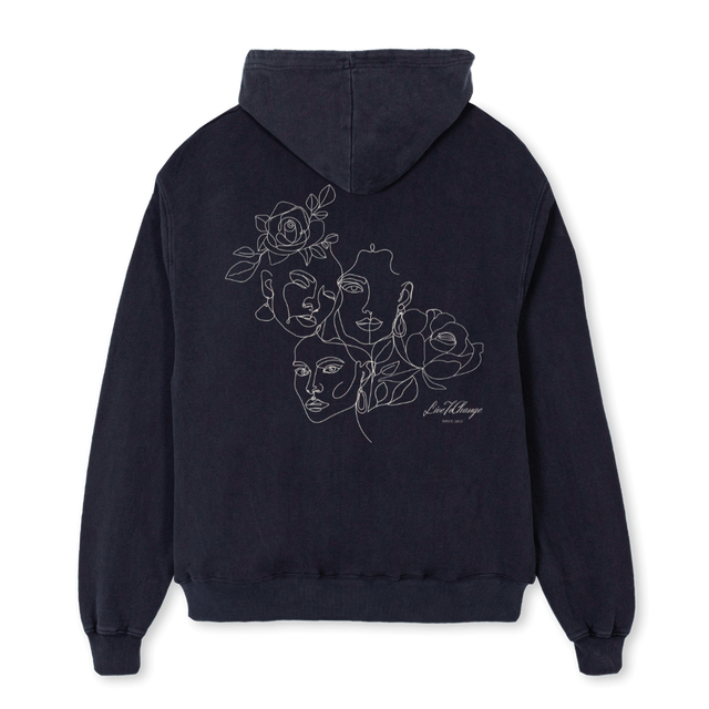 NEWLIVETOCHANGE Vintage Black Oversized Hoodie.