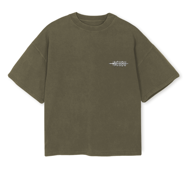 WITCHER Vintage Olive Oversized Boxy Tee.