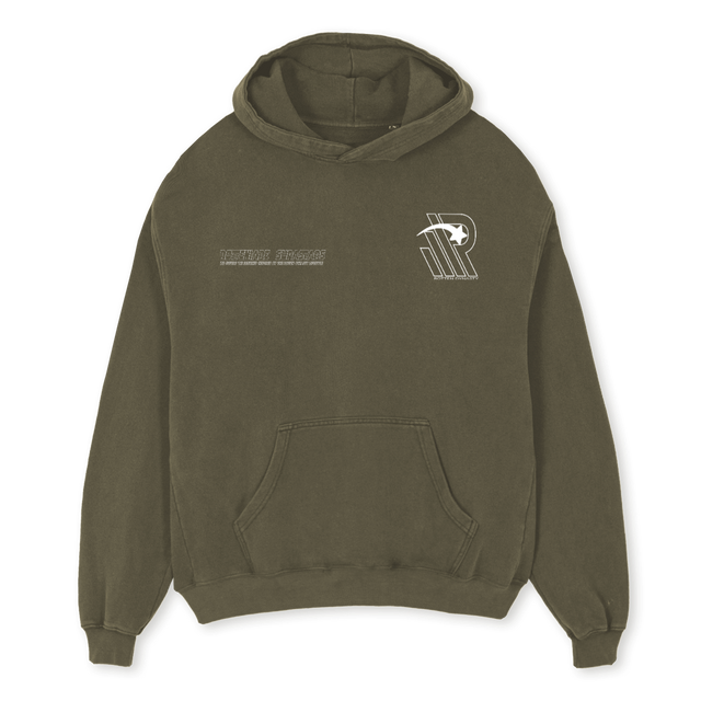 SUPASTARS Vintage Olive Oversized Hoodie.