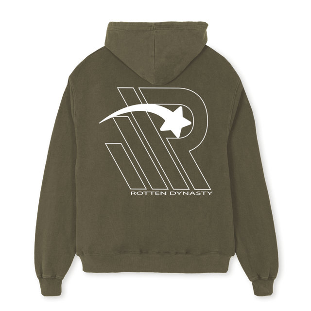 SUPASTARS Vintage Olive Oversized Hoodie.