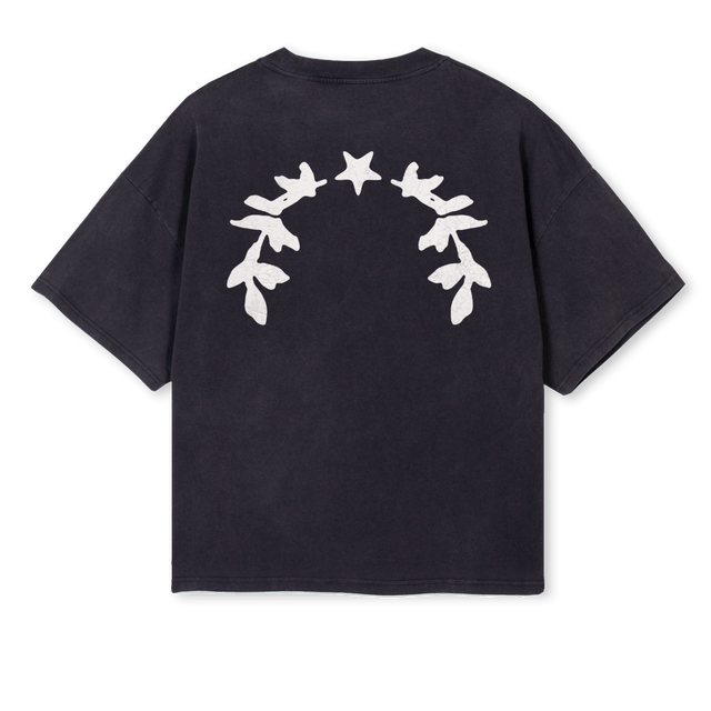 REEF Vintage Black Oversized Boxy Tee.