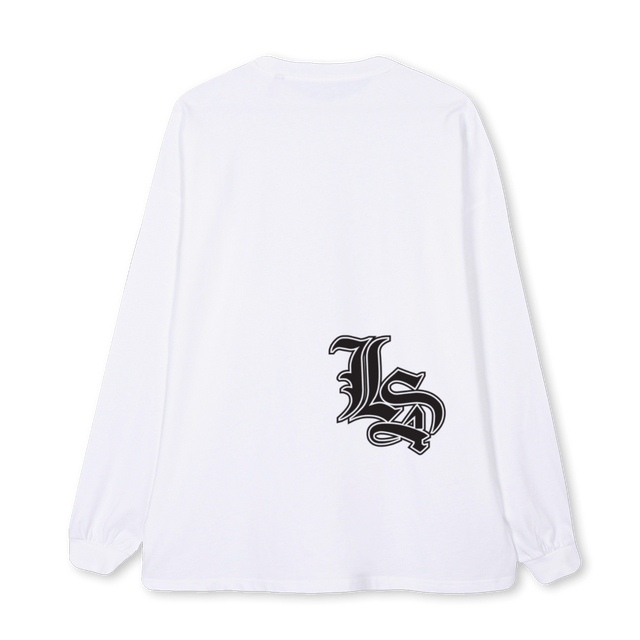 ABVIER White Oversized LS Tee.