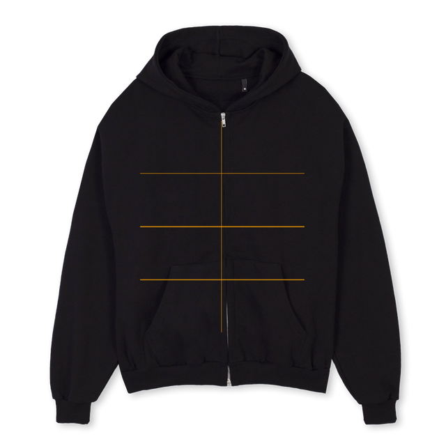 SWEATBLACKWHITELOGO_2 Black Oversized Zipped Hoodie.
