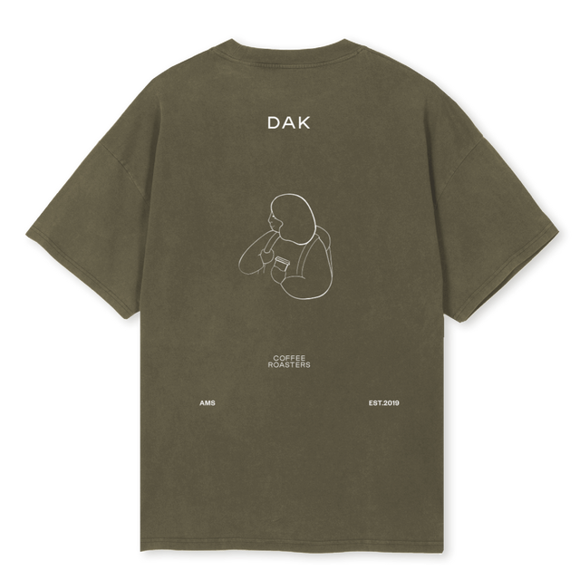 DAKTRAVEL Vintage Olive Oversized Tee.