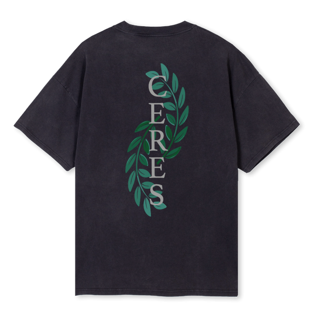 CERES DEC XXIV Vintage Black Oversized Tee.